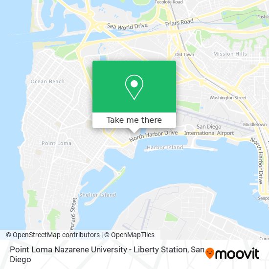 Mapa de Point Loma Nazarene University - Liberty Station