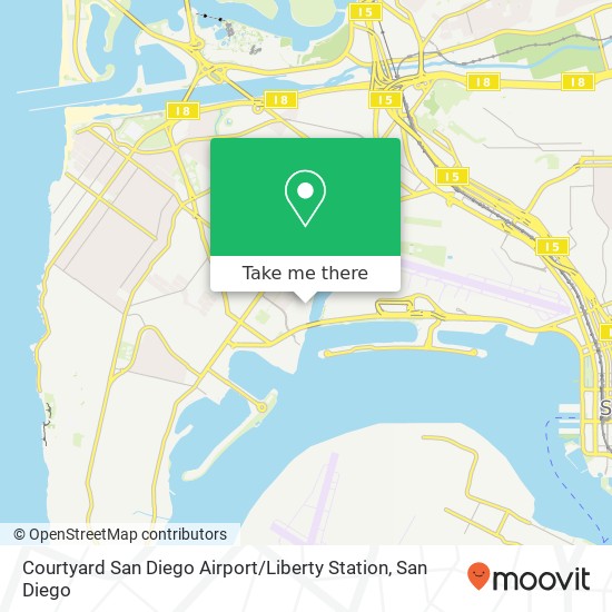 Courtyard San Diego Airport / Liberty Station map