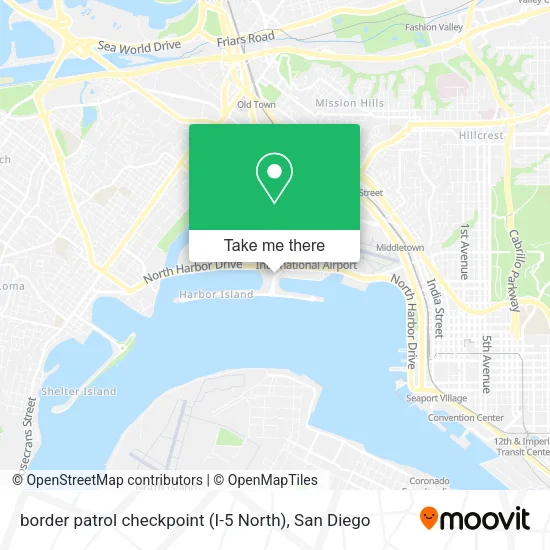 border patrol checkpoint (I-5 North) map