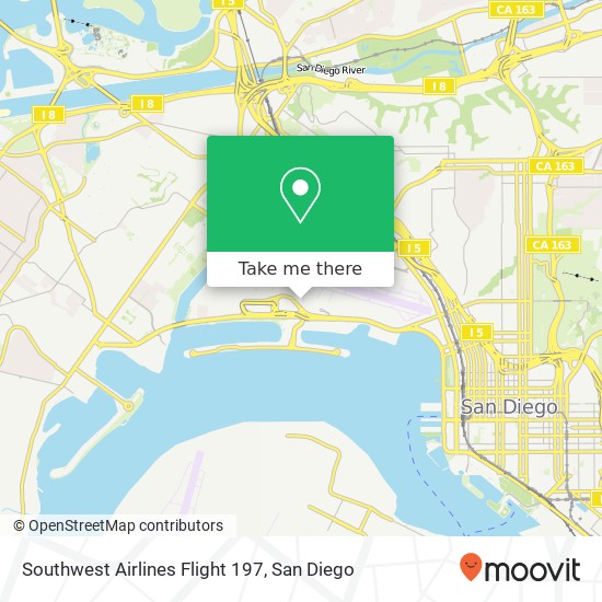 Southwest Airlines Flight 197 map