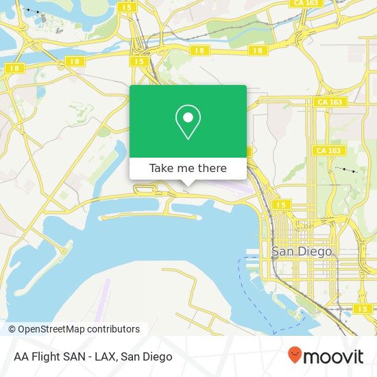 AA Flight SAN - LAX map