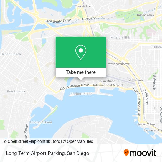 Long Term Airport Parking map