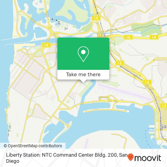 Liberty Station: NTC Command Center Bldg. 200 map