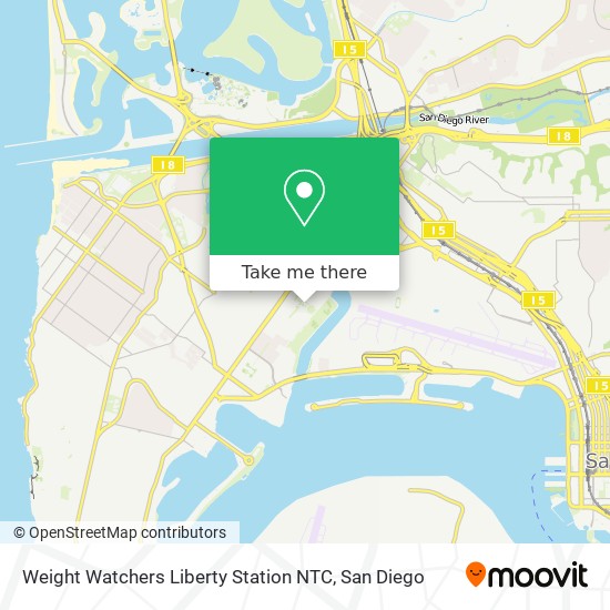 Mapa de Weight Watchers Liberty Station NTC