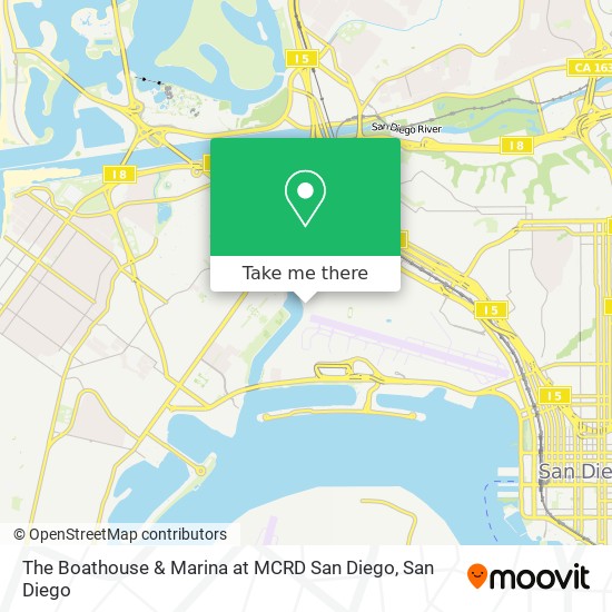 The Boathouse & Marina at MCRD San Diego map