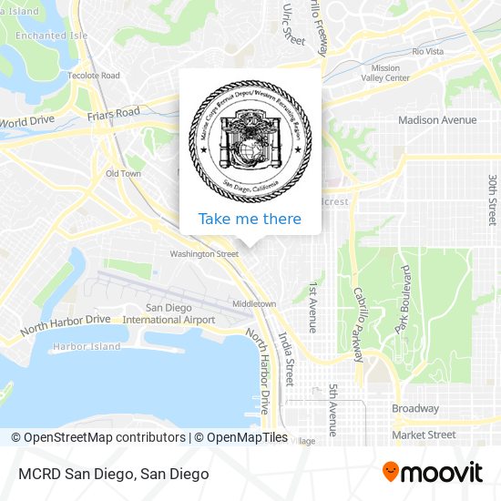 MCRD San Diego map