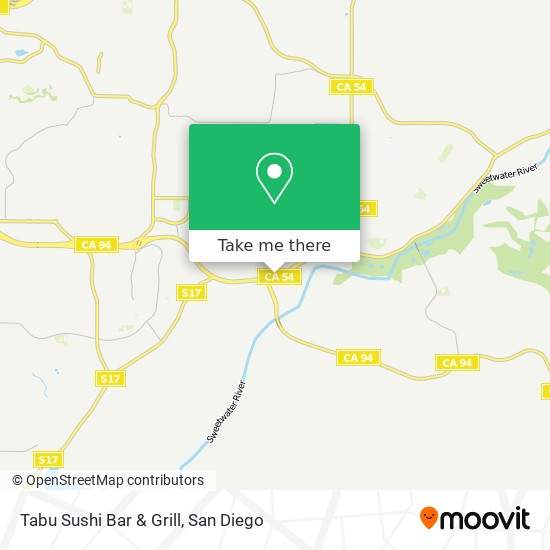 Mapa de Tabu Sushi Bar & Grill