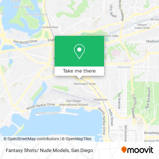 How to get to Fantasy Shots/ Nude Models in San Diego by Bus or Cable Car?