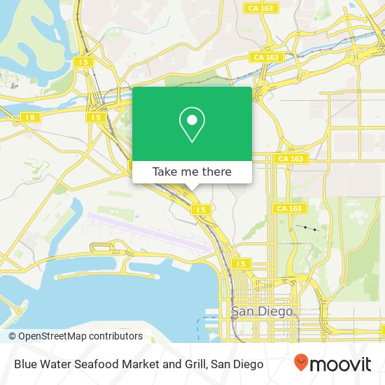 Blue Water Seafood Market and Grill map