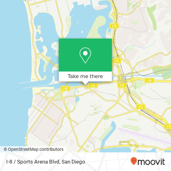 I-8 / Sports Arena Blvd map