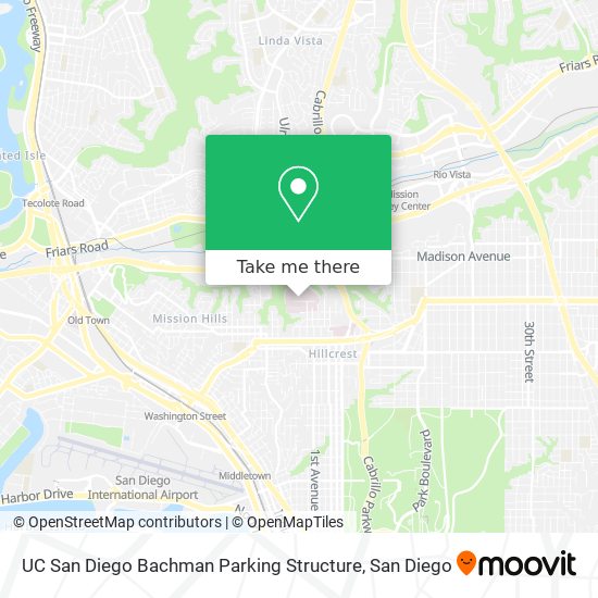 UC San Diego Bachman Parking Structure map