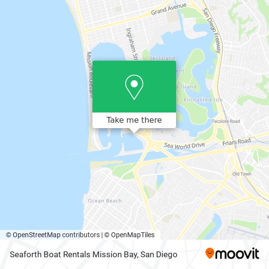 Seaforth Boat Rentals Mission Bay map