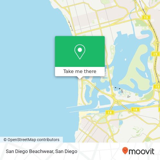 San Diego Beachwear map