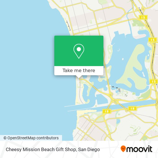 Cheesy Mission Beach Gift Shop map