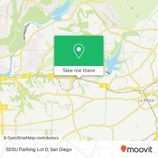 Mapa de SDSU Parking Lot D