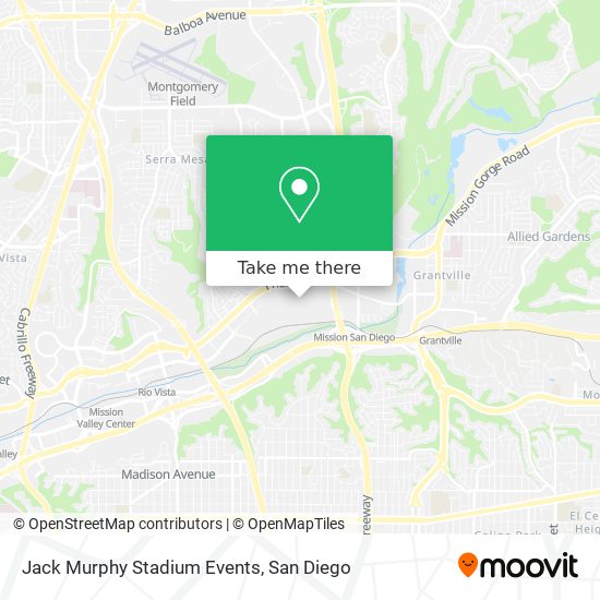 Mapa de Jack Murphy Stadium Events