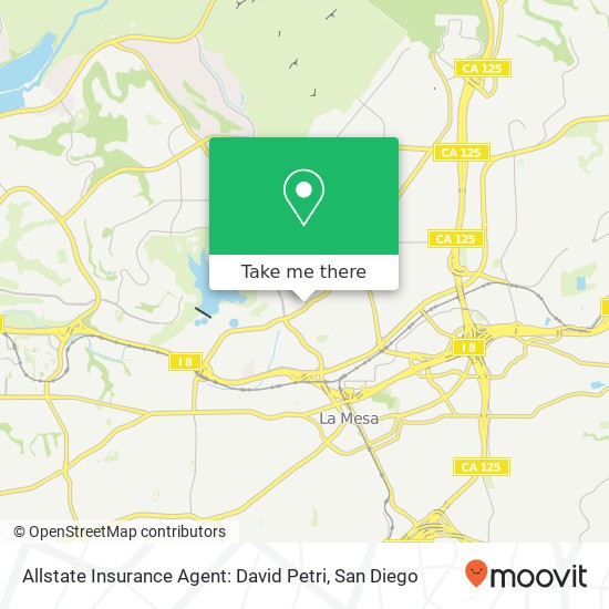 Allstate Insurance Agent: David Petri map