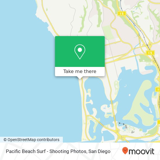 Pacific Beach Surf - Shooting Photos map