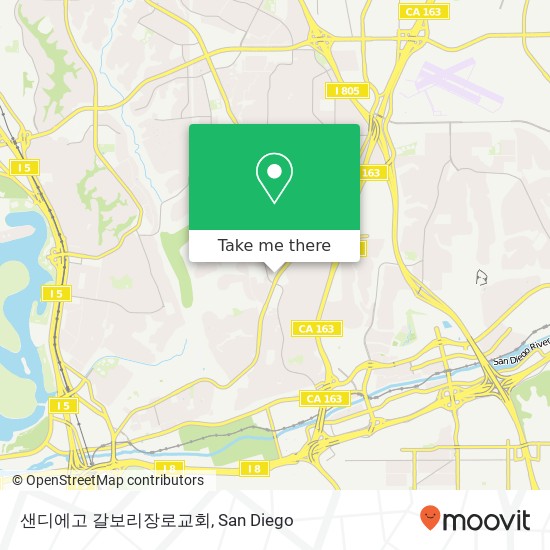 Mapa de 샌디에고 갈보리장로교회