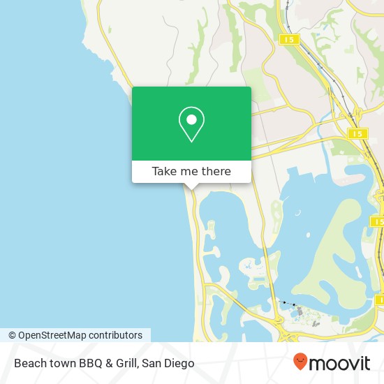 Beach town BBQ & Grill map