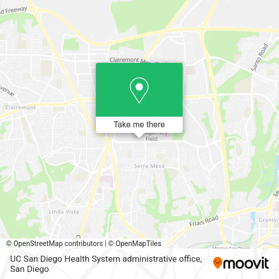 UC San Diego Health System administrative office map