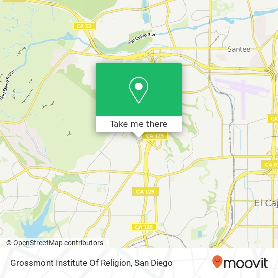 Mapa de Grossmont Institute Of Religion