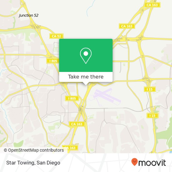 Star Towing map