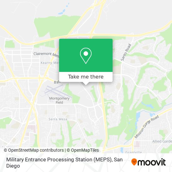 Military Entrance Processing Station (MEPS) map