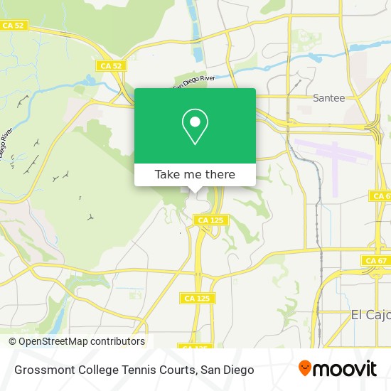 Grossmont College Tennis Courts map