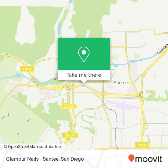 Glamour Nails - Santee map