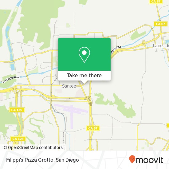 Mapa de Filippi's Pizza Grotto