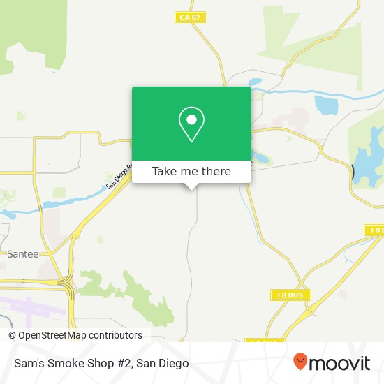 Sam's Smoke Shop #2 map