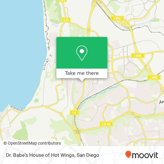 Dr. Babe's House of Hot Wings map