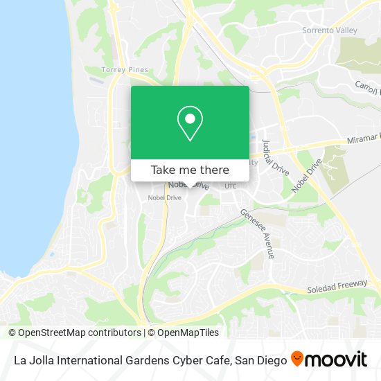 La Jolla International Gardens Cyber Cafe map