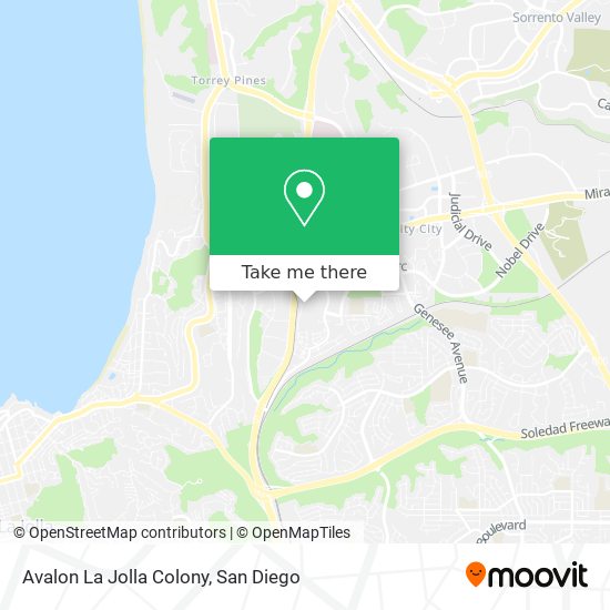 Avalon La Jolla Colony map