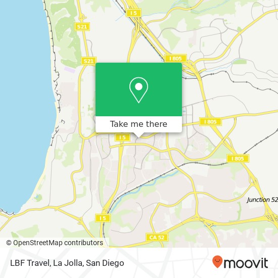 Mapa de LBF Travel, La Jolla