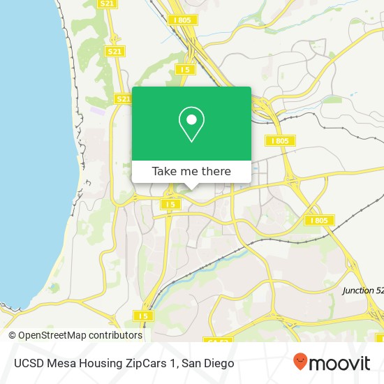 Mapa de UCSD Mesa Housing ZipCars 1