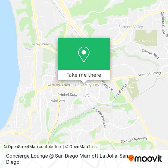 Mapa de Concierge Lounge @ San Diego Marriott La Jolla