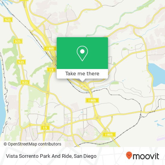 Vista Sorrento Park And Ride map