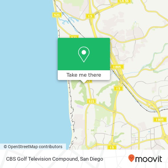 CBS Golf Television Compound map