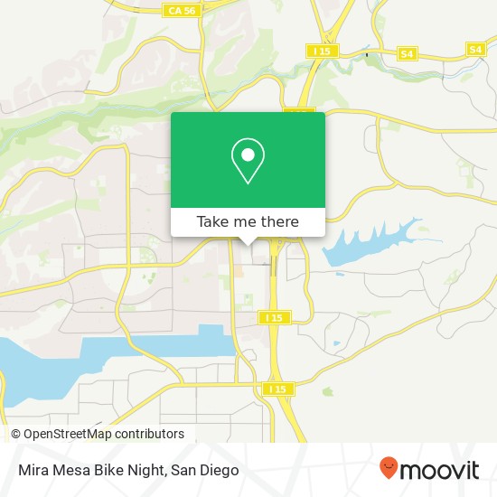 Mapa de Mira Mesa Bike Night