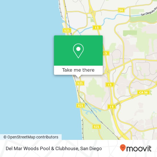 Mapa de Del Mar Woods Pool & Clubhouse