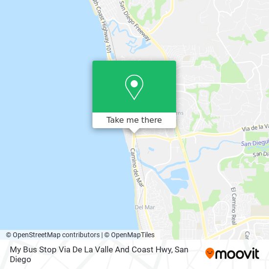 My Bus Stop Via De La Valle And Coast Hwy map