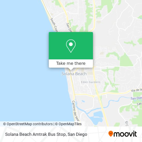 Mapa de Solana Beach Amtrak Bus Stop
