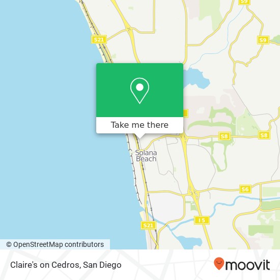 Claire's on Cedros map