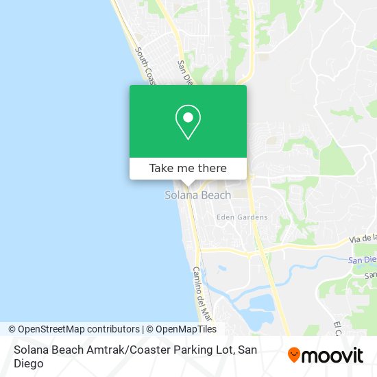 Mapa de Solana Beach Amtrak / Coaster Parking Lot