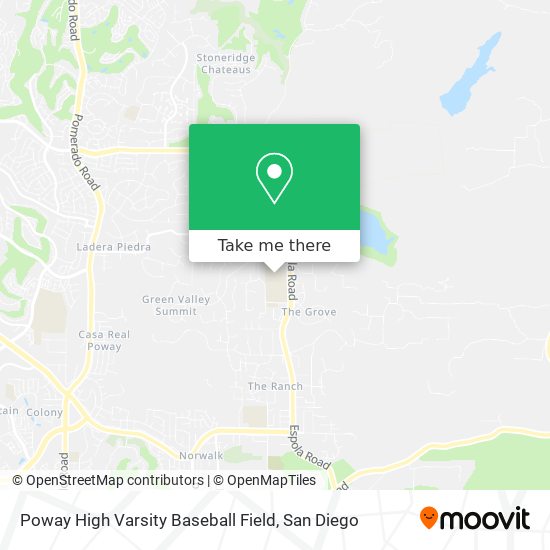 Mapa de Poway High Varsity Baseball Field