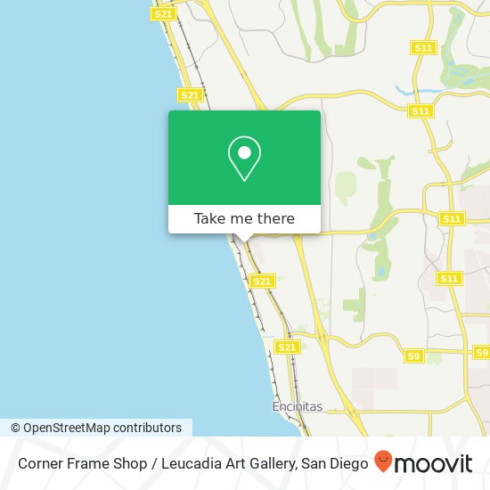 Mapa de Corner Frame Shop / Leucadia Art Gallery