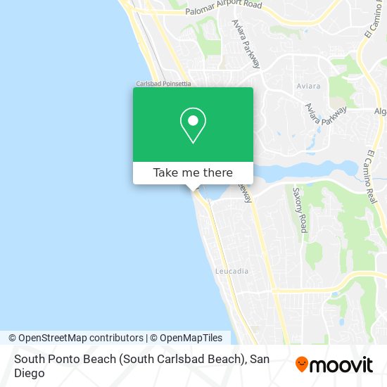 Mapa de South Ponto Beach (South Carlsbad Beach)