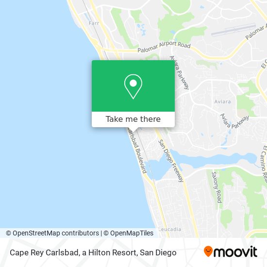 Cape Rey Carlsbad, a Hilton Resort map
